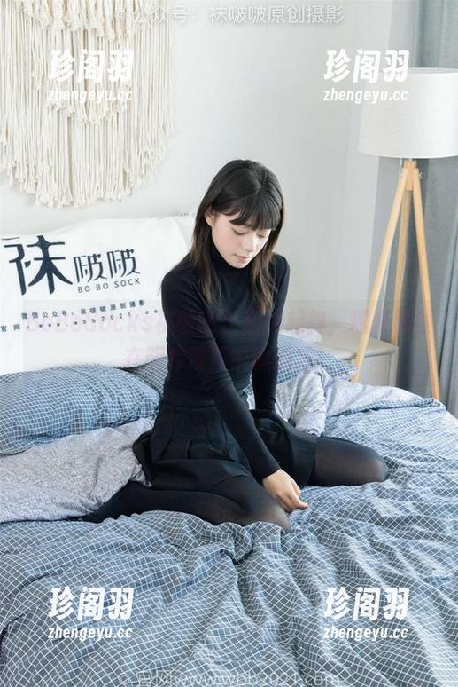 BoBoSocks袜啵啵 - 翩然起舞，糯米黑丝在图库资源中躲猫猫！